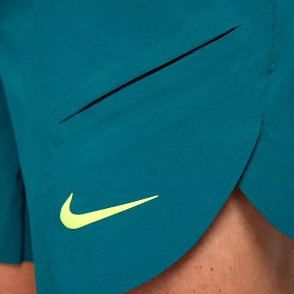 Nike Dri-FIT ADV Rafa 7" Tennis Shorts Nadal Teal/Volt DV2881-381 Men's XL NEW - Picture 11 of 14
